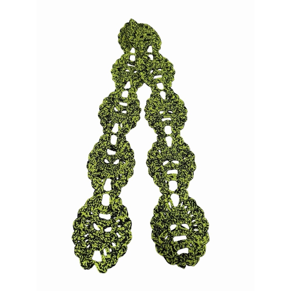 Handmade Crocheted Skull Scarf womens or girls length 56 inches